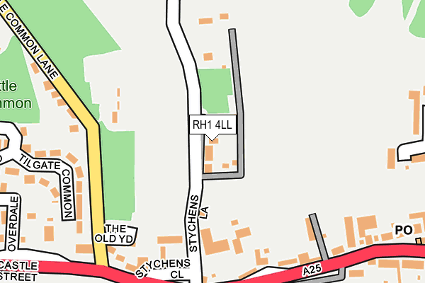 RH1 4LL map - OS OpenMap – Local (Ordnance Survey)