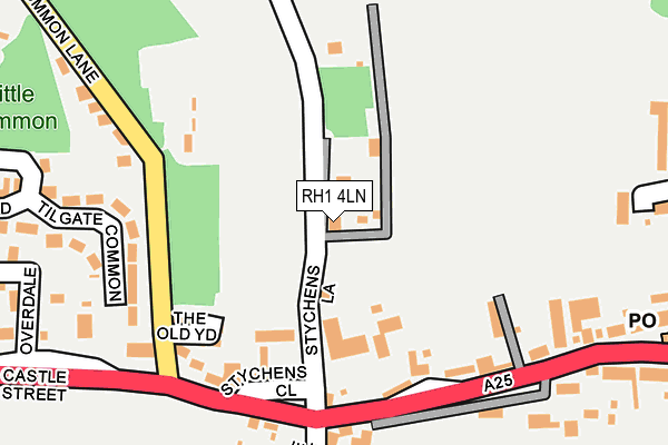 RH1 4LN map - OS OpenMap – Local (Ordnance Survey)