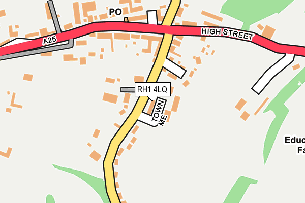 RH1 4LQ map - OS OpenMap – Local (Ordnance Survey)