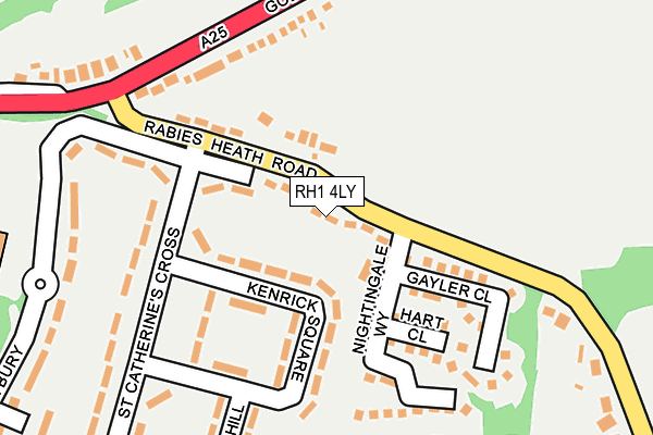 RH1 4LY map - OS OpenMap – Local (Ordnance Survey)