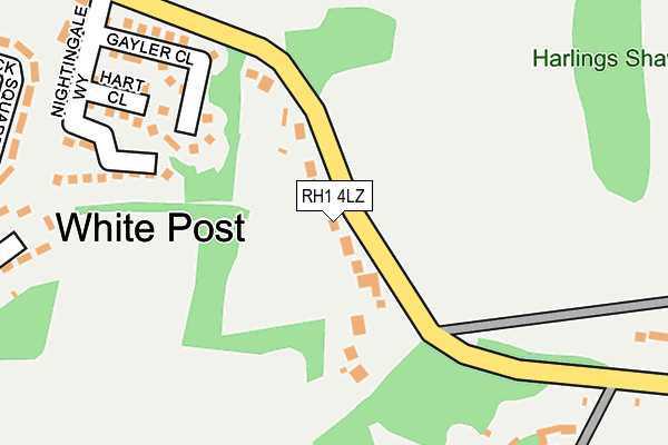 RH1 4LZ map - OS OpenMap – Local (Ordnance Survey)