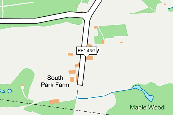 RH1 4NG map - OS OpenMap – Local (Ordnance Survey)