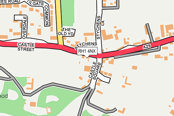 RH1 4NX map - OS OpenMap – Local (Ordnance Survey)