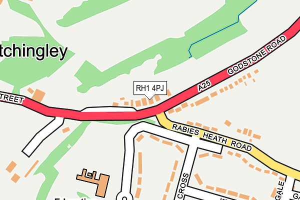 RH1 4PJ map - OS OpenMap – Local (Ordnance Survey)