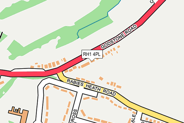 RH1 4PL map - OS OpenMap – Local (Ordnance Survey)