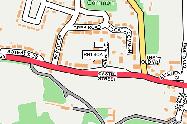 RH1 4QA map - OS OpenMap – Local (Ordnance Survey)