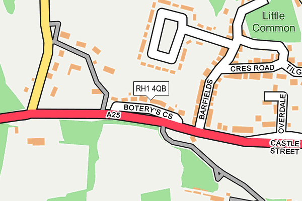 RH1 4QB map - OS OpenMap – Local (Ordnance Survey)