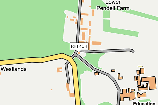 RH1 4QH map - OS OpenMap – Local (Ordnance Survey)