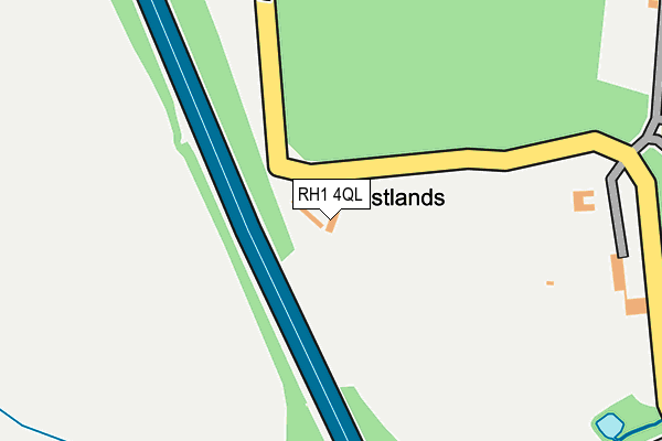 RH1 4QL map - OS OpenMap – Local (Ordnance Survey)