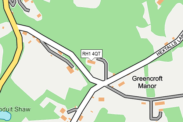 RH1 4QT map - OS OpenMap – Local (Ordnance Survey)