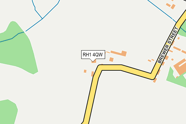 RH1 4QW map - OS OpenMap – Local (Ordnance Survey)