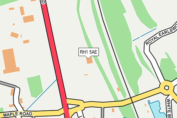 RH1 5AE map - OS OpenMap – Local (Ordnance Survey)