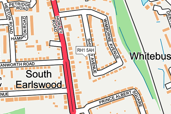 RH1 5AH map - OS OpenMap – Local (Ordnance Survey)