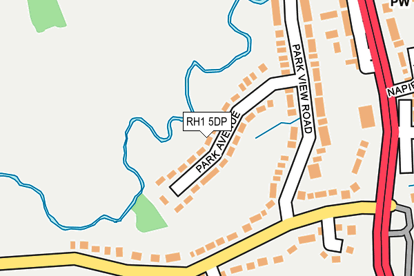 RH1 5DP map - OS OpenMap – Local (Ordnance Survey)