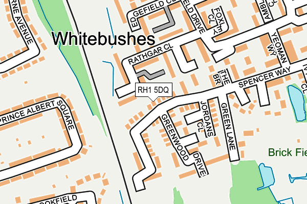 RH1 5DQ map - OS OpenMap – Local (Ordnance Survey)