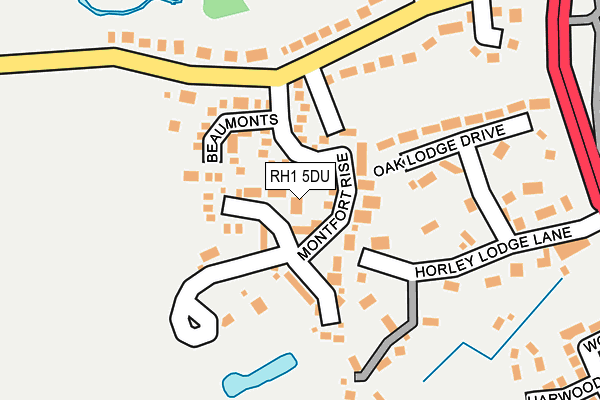 RH1 5DU map - OS OpenMap – Local (Ordnance Survey)