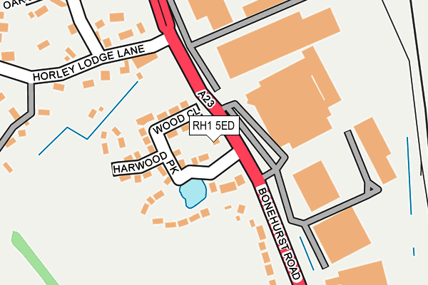 RH1 5ED map - OS OpenMap – Local (Ordnance Survey)