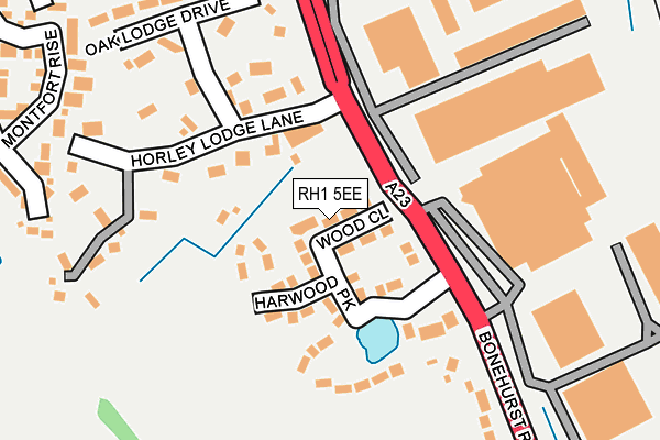 RH1 5EE map - OS OpenMap – Local (Ordnance Survey)