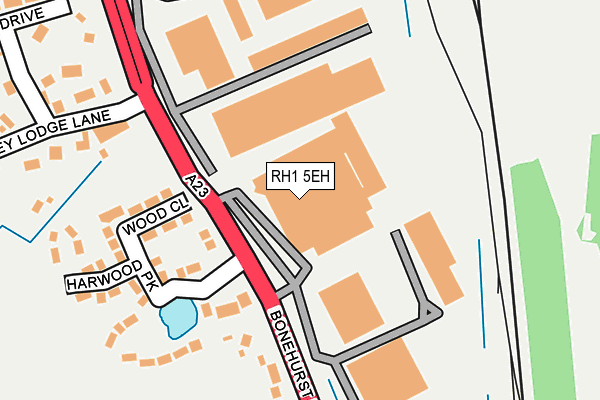 RH1 5EH map - OS OpenMap – Local (Ordnance Survey)