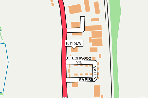 RH1 5EW map - OS OpenMap – Local (Ordnance Survey)