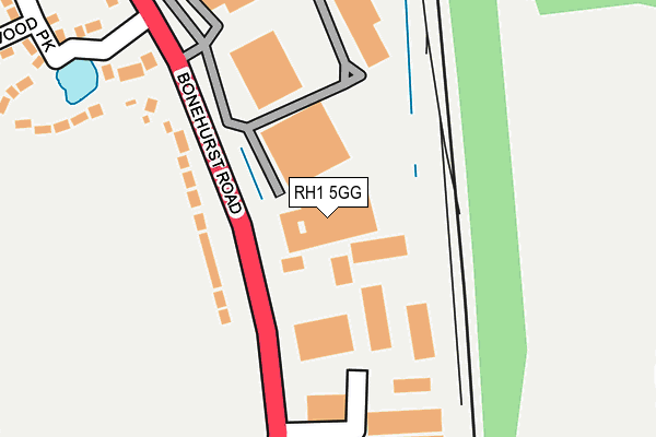 RH1 5GG map - OS OpenMap – Local (Ordnance Survey)