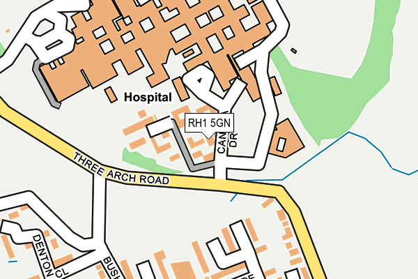RH1 5GN map - OS OpenMap – Local (Ordnance Survey)