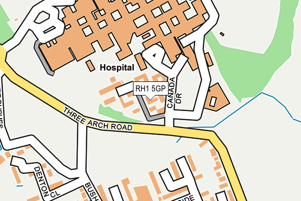 RH1 5GP map - OS OpenMap – Local (Ordnance Survey)