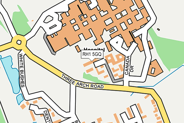 RH1 5GQ map - OS OpenMap – Local (Ordnance Survey)