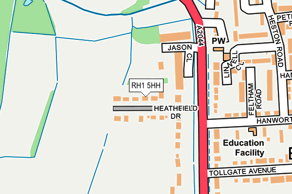 RH1 5HH map - OS OpenMap – Local (Ordnance Survey)