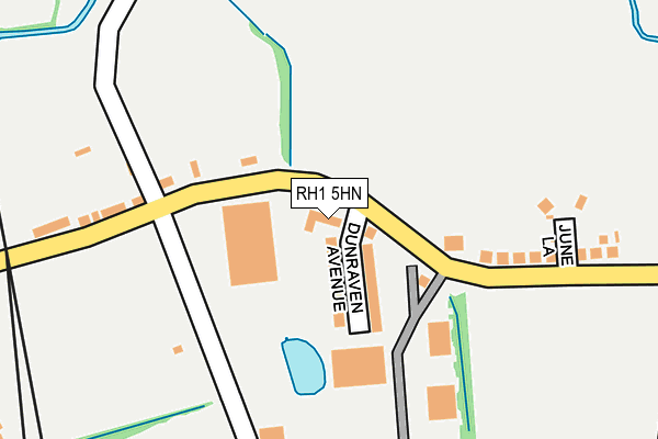RH1 5HN map - OS OpenMap – Local (Ordnance Survey)