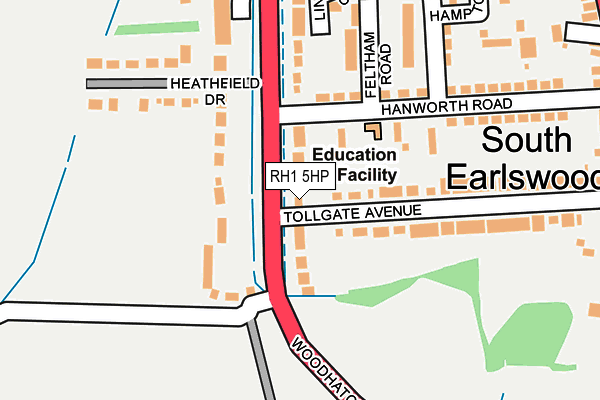 RH1 5HP map - OS OpenMap – Local (Ordnance Survey)