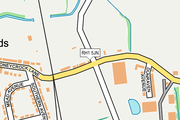 RH1 5JN map - OS OpenMap – Local (Ordnance Survey)