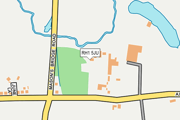 RH1 5JU map - OS OpenMap – Local (Ordnance Survey)
