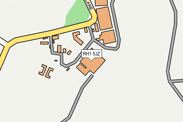 RH1 5JZ map - OS OpenMap – Local (Ordnance Survey)