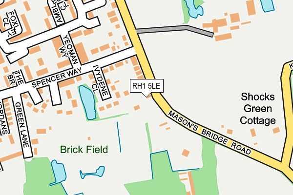 RH1 5LE map - OS OpenMap – Local (Ordnance Survey)