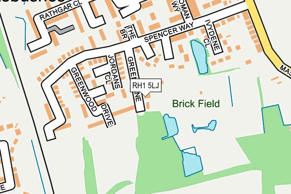 RH1 5LJ map - OS OpenMap – Local (Ordnance Survey)