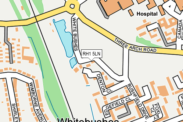 RH1 5LN map - OS OpenMap – Local (Ordnance Survey)
