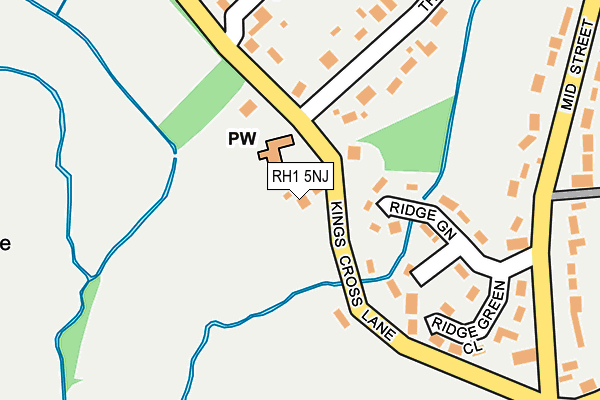 RH1 5NJ map - OS OpenMap – Local (Ordnance Survey)