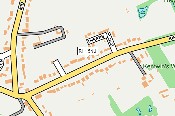 RH1 5NU map - OS OpenMap – Local (Ordnance Survey)