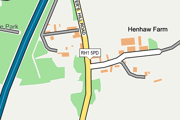 RH1 5PD map - OS OpenMap – Local (Ordnance Survey)