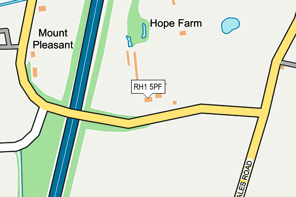 RH1 5PF map - OS OpenMap – Local (Ordnance Survey)