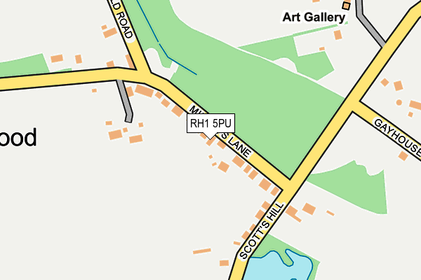 RH1 5PU map - OS OpenMap – Local (Ordnance Survey)