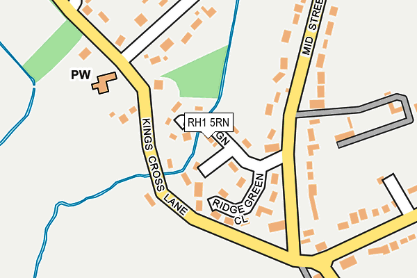 RH1 5RN map - OS OpenMap – Local (Ordnance Survey)