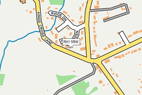 RH1 5RW map - OS OpenMap – Local (Ordnance Survey)