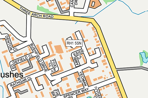 RH1 5SN map - OS OpenMap – Local (Ordnance Survey)