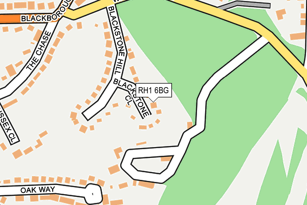 RH1 6BG map - OS OpenMap – Local (Ordnance Survey)