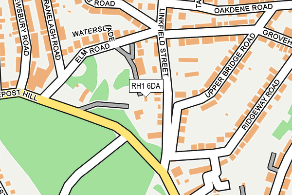 RH1 6DA map - OS OpenMap – Local (Ordnance Survey)