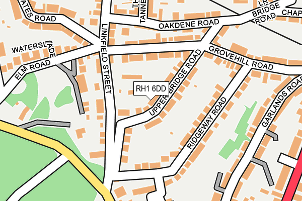 RH1 6DD map - OS OpenMap – Local (Ordnance Survey)
