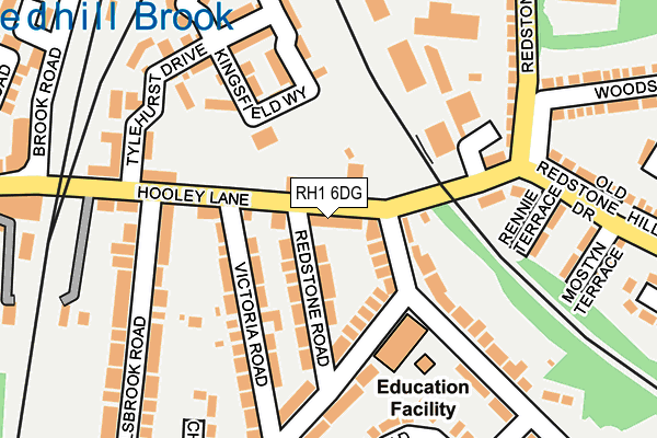 RH1 6DG map - OS OpenMap – Local (Ordnance Survey)