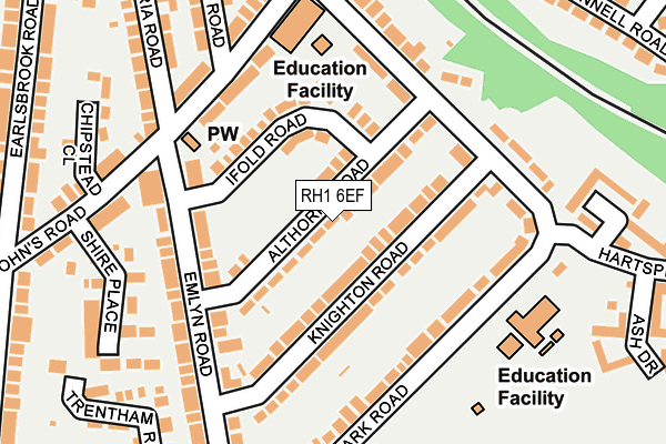 RH1 6EF map - OS OpenMap – Local (Ordnance Survey)